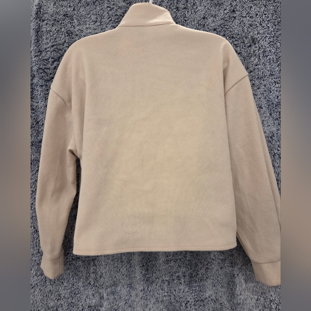 Cream Utility Crop Jacket Small - Picture 3 of 5